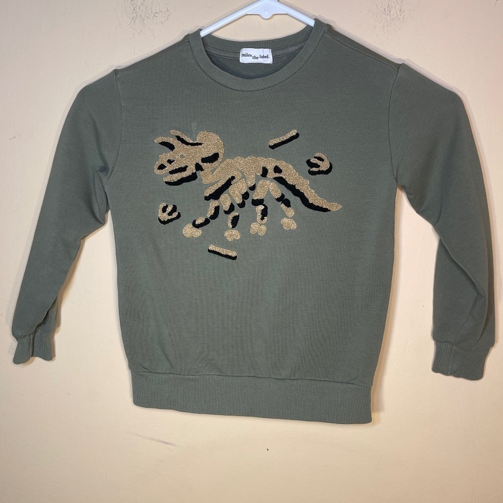Miles the label Tri Fossil Chenille Embroidered Sweatshirt